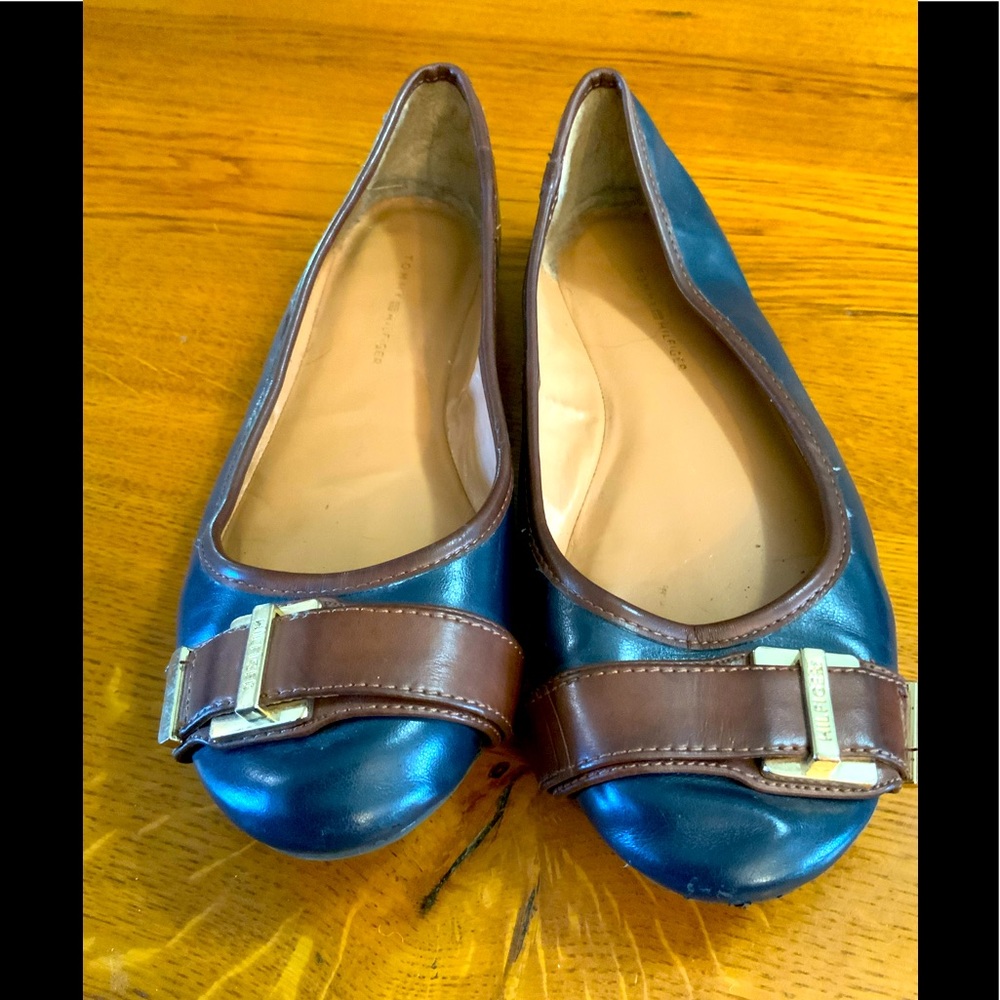 Navy ballet with buckle